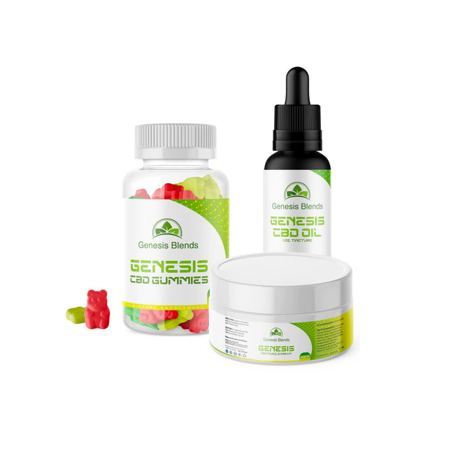 CBD PACK: CBD GUMMIES, MUSCLE CREAM, AND OIL