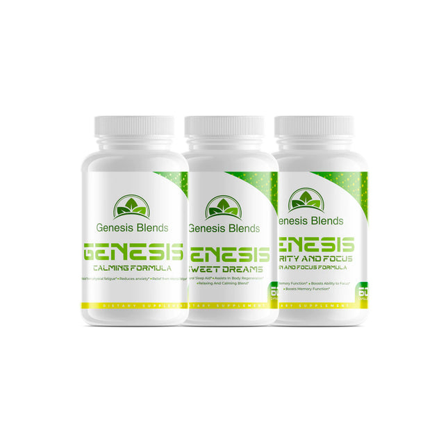 NOOTROPIC PACK: CALMING FORMULA, SWEET DREAMS, AND CLARITY & FOCUS FORMULA