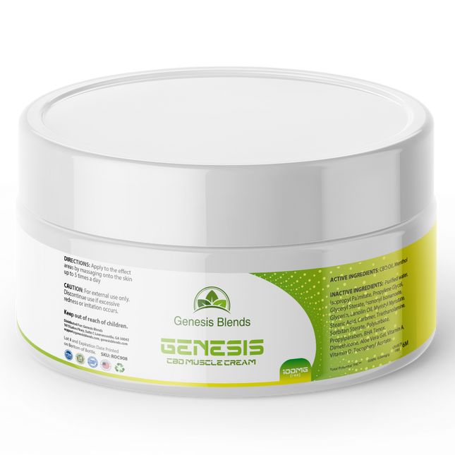 GENESIS CBD MUSCLE CREAM - 10 MG BROAD SPECTRUM